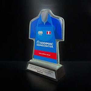 TROFEO DE CRISTAL MANDIL SODIMAC