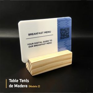 TABLE TENTS DE MADERA MODELO 2