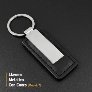 LLAVERO METALICO CON CUERO MODELO 1